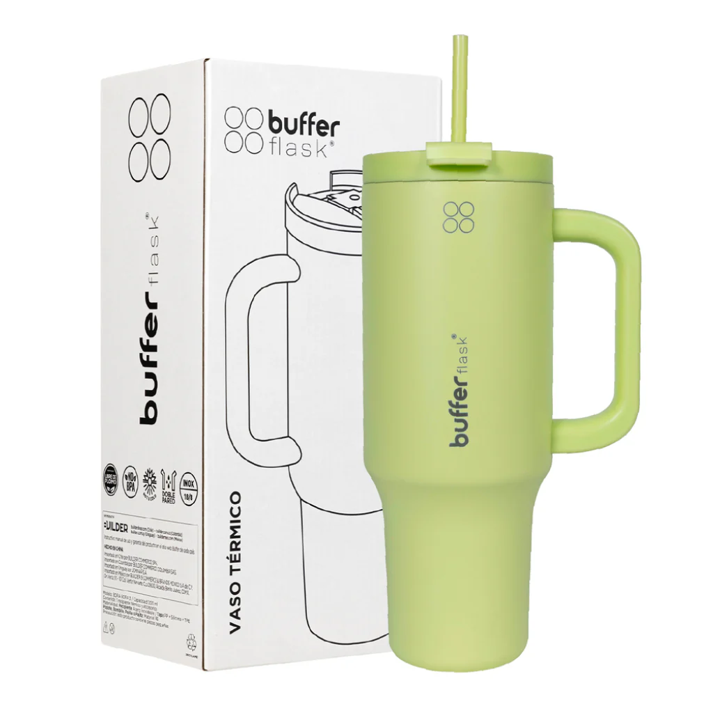 Vaso Termico Mug Buffer Bora Bora 1,2 Lt Acero Inoxidable Frio Y Calor Citrus Green - Image 3